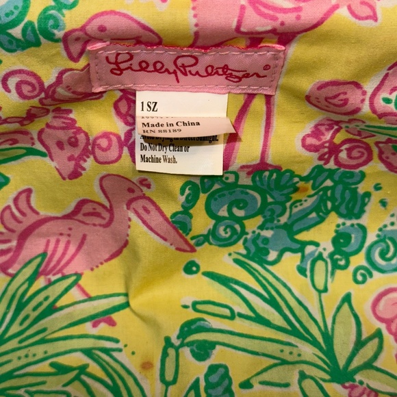 RARE Lilly Pulitzer Wicker Clam Style Handbag Purse White Gold - Picture 15 of 16